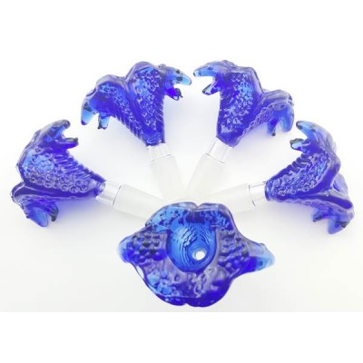 14 MM MALE GLASS BOWL WITH PIRATES HEAVY BMD6 5CT/PACK